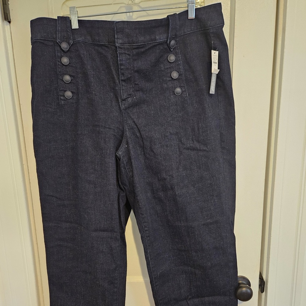 NWT Talbots Denim Button-Front Pants